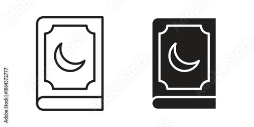 Quran book icons in trendy flat style. Icon design, logo, app, UI. Vector illustration