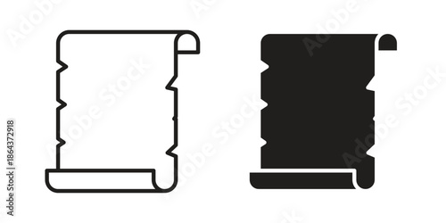 Scroll papyrus paper icons in trendy flat style. Icon design, logo, app, UI. Vector illustration