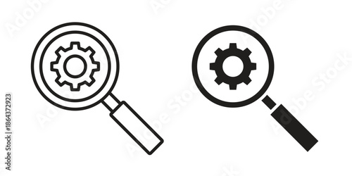 Search engine optimization icons in trendy flat style. Icon design, logo, app, UI. Vector illustration