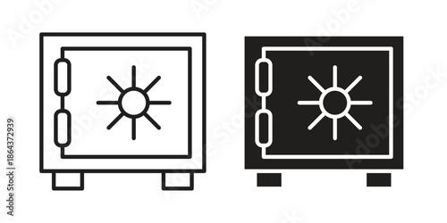 Secure vault icons in trendy flat style. Icon design, logo, app, UI. Vector illustration