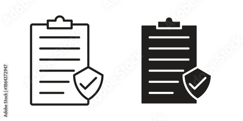Security policy icons in trendy flat style. Icon design, logo, app, UI. Vector illustration