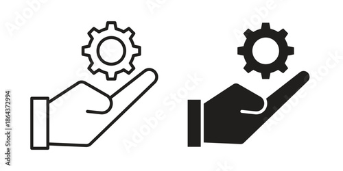 Service icons in trendy flat style. Icon design, logo, app, UI. Vector illustration