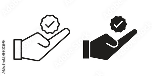 Service offer icons in trendy flat style. Icon design, logo, app, UI. Vector illustration