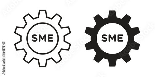 SME icons in trendy flat style. Icon design, logo, app, UI. Vector illustration