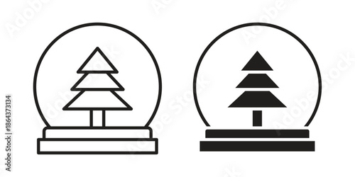 Snow globe icons in trendy flat style. Icon design, logo, app, UI. Vector illustration