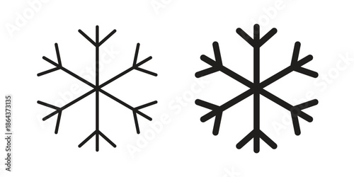 Snow icons in trendy flat style. Icon design, logo, app, UI. Vector illustration