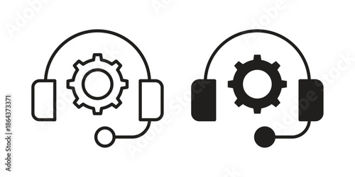 Support Icons in trendy flat style. Icon design, logo, app, UI. Vector illustration