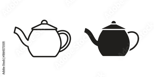 Teapot icons in trendy flat style. Icon design, logo, app, UI. Vector illustration