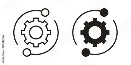 Technical icons in trendy flat style. Icon design, logo, app, UI. Vector illustration