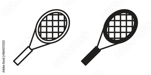 Tennis icons in trendy flat style. Icon design, logo, app, UI. Vector illustration