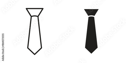 Tie icons in trendy flat style. Icon design, logo, app, UI. Vector illustration
