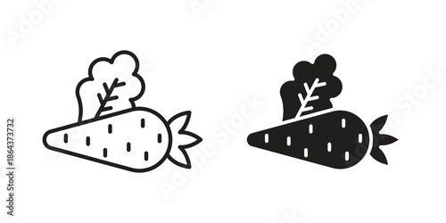 Vegetables icons in trendy flat style. Icon design, logo, app, UI. Vector illustration