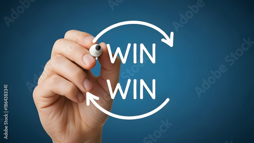 Capture the essence of mutually beneficial partnerships with this visual representation of a win-win scenario, ideal for business and motivational conte.