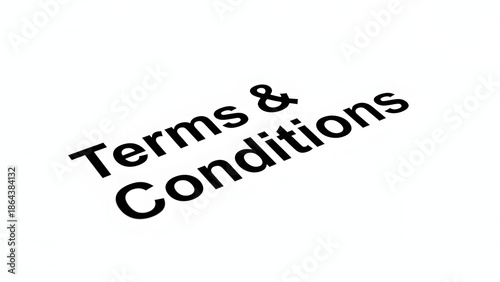 A clear and concise representation of terms and conditions, perfect for legal documents, website agreements, and business policies—a vital resource.