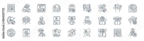 linear phone fraud icon pack. vector thin line icons collection such as transfer money, applications, scam, panic, report, lucky, contact, from