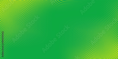 Dots halftone yellow green color pattern gradient texture background.