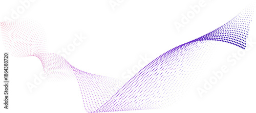 wavy abstract dot shape halftone for science and technology with gradient