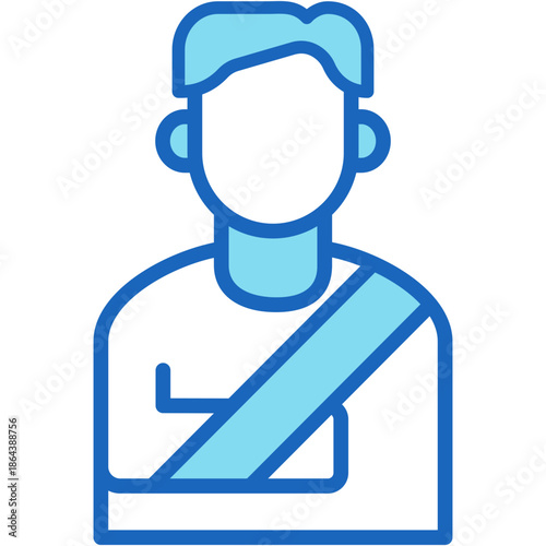 Injury blue icon