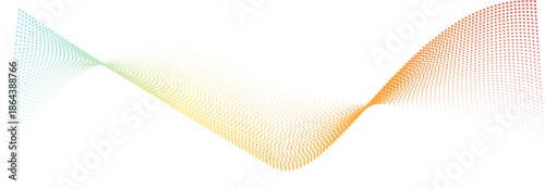 wavy abstract dot shape halftone for science and technology with gradient