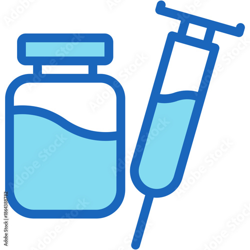 Vaccine blue icon