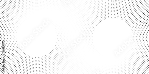 Digital gradient with points. Abstract futuristic panel. Dotted Backgound. Monochrome halftone pattern Vector illustration