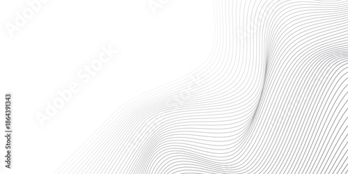 Abstract Wavy Lines on White Background Vector