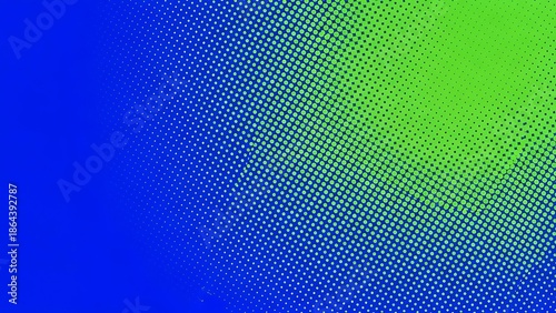 Vibrant Gradient Halftone Dots Background - Blue to Green Abstract Pattern
