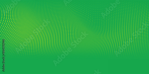 Dots halftone yellow green color pattern gradient texture background.