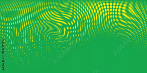 Dots halftone yellow green color pattern gradient texture background.