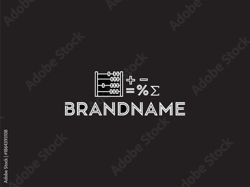 Mathematical Symbols and Brand Name Logo.