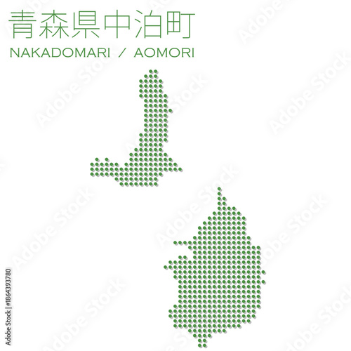 イラスト素材：日本地図　青森県中泊町ベクターイラストマップ	
