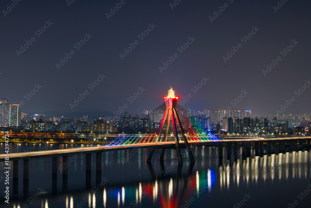 Obraz premium The night view of Seoul 16