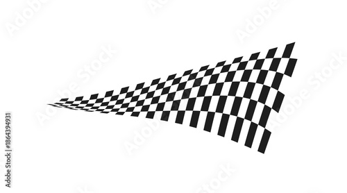 Race flag background with a black and white checkered pattern. Classic finishing flag design for automotive graphics and motorsport concepts. Vector illustration.