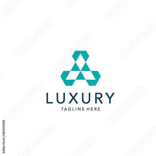 simple and modern letter A logo design template elements