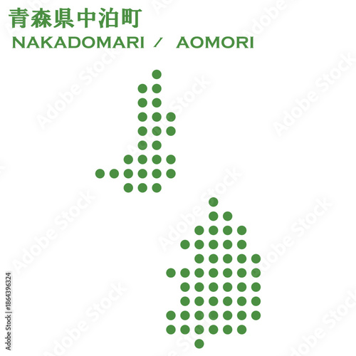 イラスト素材：日本地図　青森県中泊町ベクターイラストマップ	
