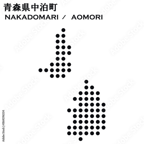 イラスト素材：日本地図　青森県中泊町ベクターイラストマップ	
