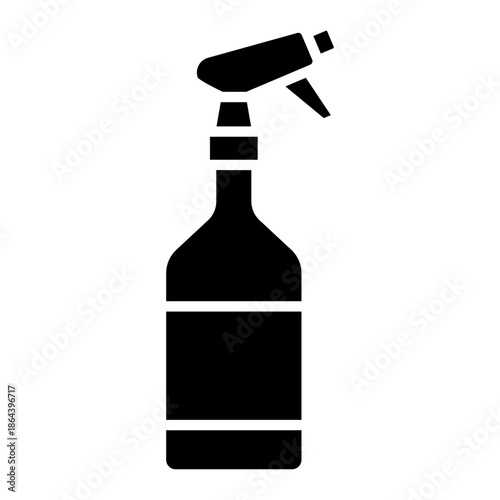 Barber spray bottle glyph solid icon