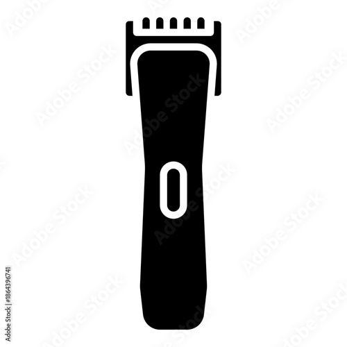 Electric hair clippers glyph solid icon