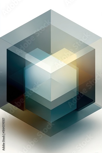 Abstract Geometric Cube Design