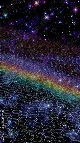 Abstract Colorful Space Galaxy Background