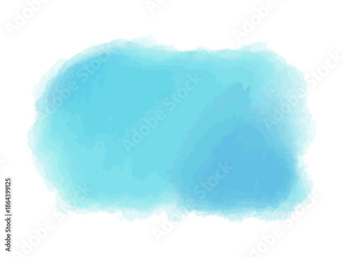 青系の水彩風抽象シェイプ素材 /Blue Watercolor Abstract Blob