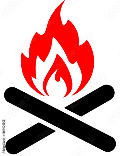 Set of fire flame vector icons, torch vector, bonfire vector. Collection of fire and flame icons, torch icons, Bonfire icons, flaming elements