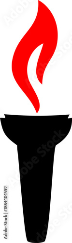 Set of fire flame vector icons, torch vector, bonfire vector. Collection of fire and flame icons, torch icons, Bonfire icons, flaming elements