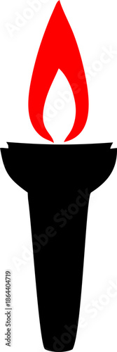 Set of fire flame vector icons, torch vector, bonfire vector. Collection of fire and flame icons, torch icons, Bonfire icons, flaming elements