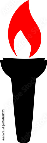 Set of fire flame vector icons, torch vector, bonfire vector. Collection of fire and flame icons, torch icons, Bonfire icons, flaming elements