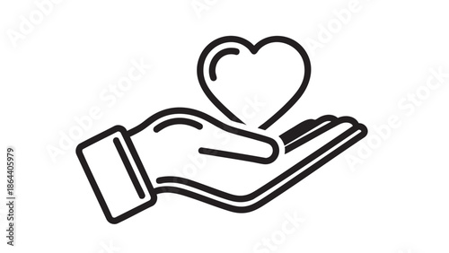 Handdrawnblackheartwithpaperclipattachment