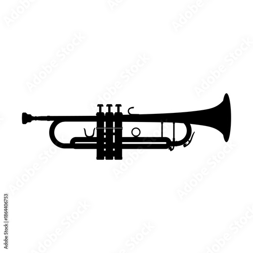 Trumpet icon symbol vector illustration isolated on white background. EPS 10 editable graphic