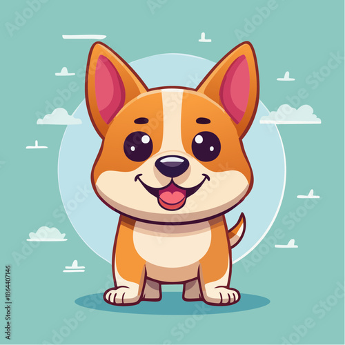 Cartoon Dog Character with Big Ears.