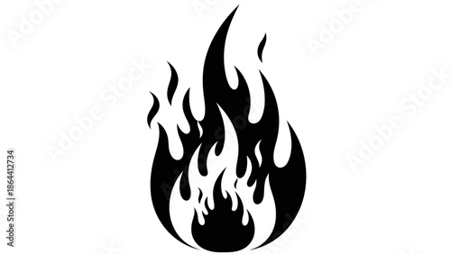 Abstract black flame and skull illustration symbolizing intensity and transformation