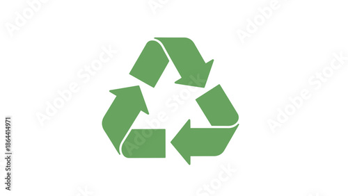 Symbolic Green Recycling Emblem Illustrating Sustainable Waste Management Practices
